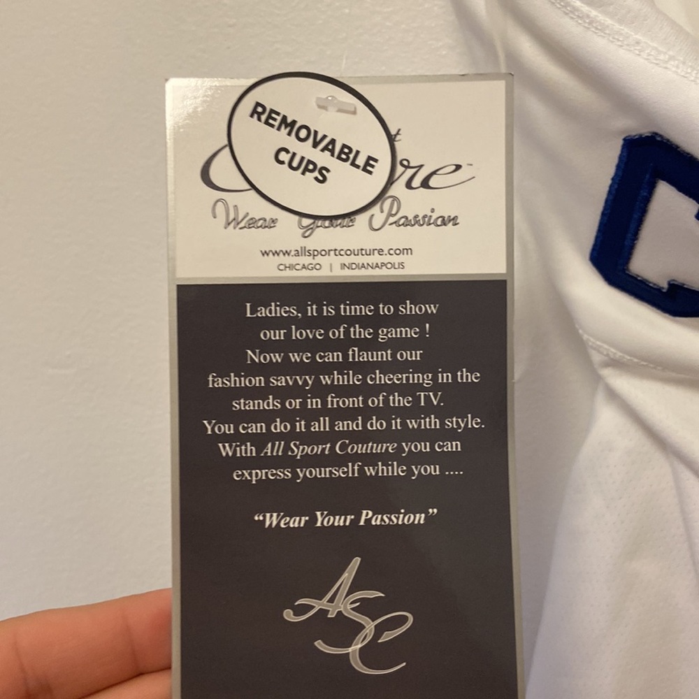 NWT New NFL Indianapolis Colts Women's White Halter Top Sz L - Picture 5 of 8